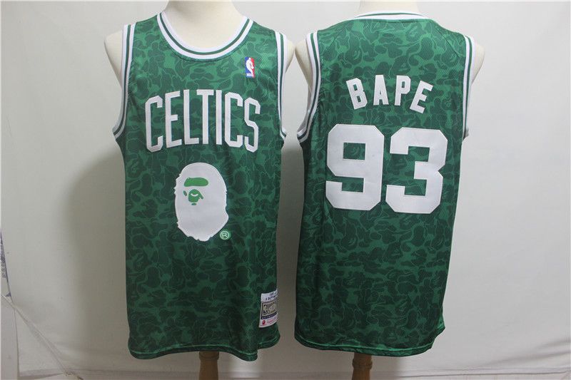 Men Boston Celtics #93 Bape Green Stitched NBA Jersey